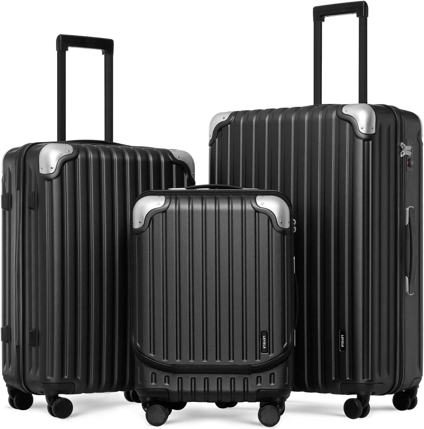 Detalle de LEVEL8 3 Piece Suitcase Set with TSA