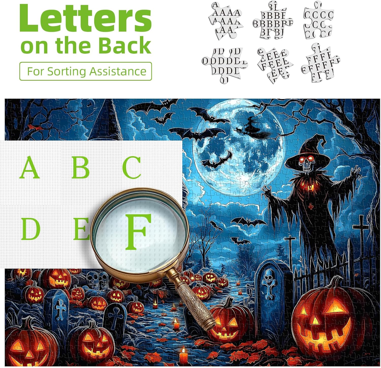 Detalle de PuzzOne Halloween Jigsaw Puzzle 1000 Pieces