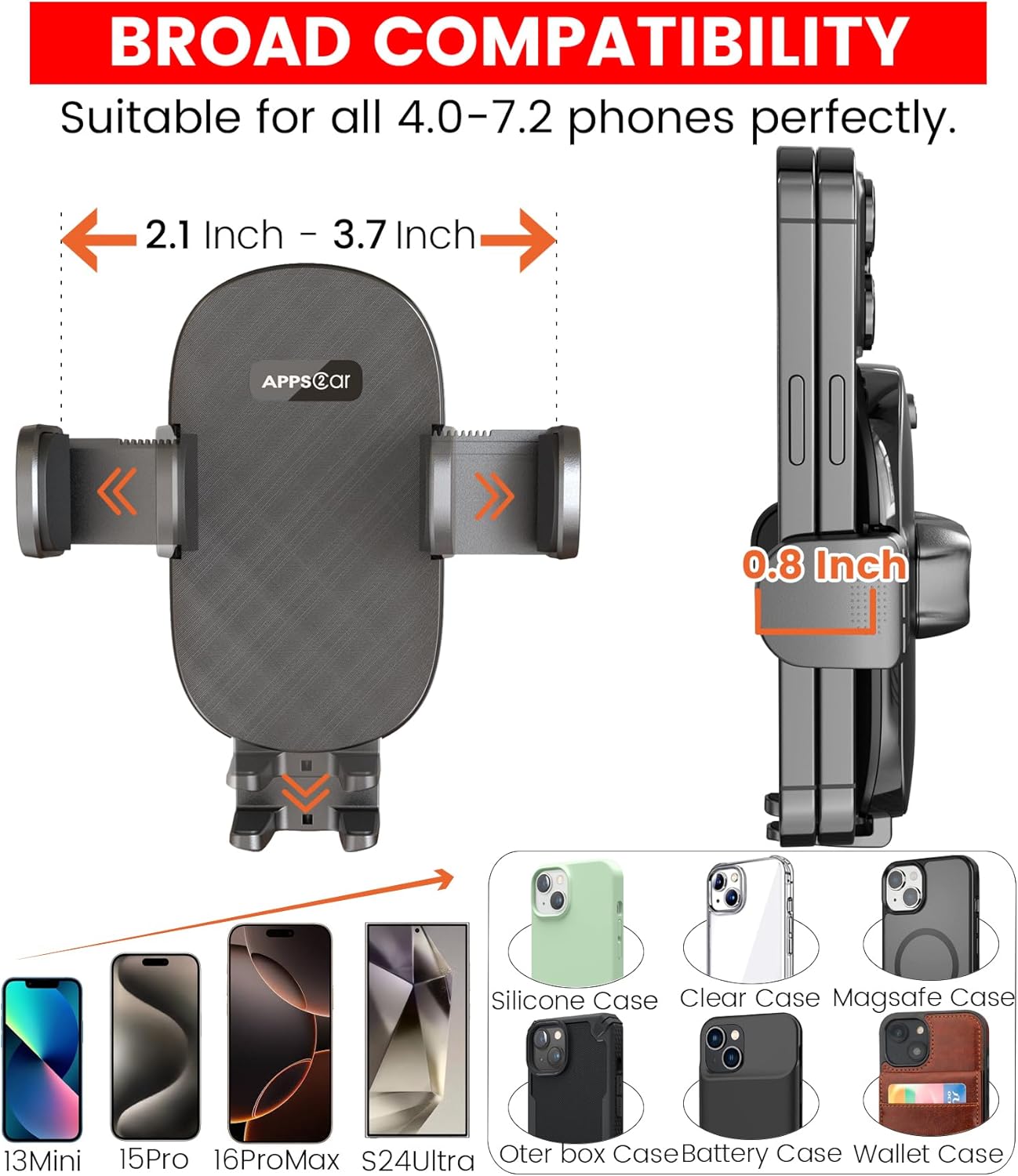 Thumbnail 6 de APPS2Car Cup Holder Phone Mount Adjustable Arm