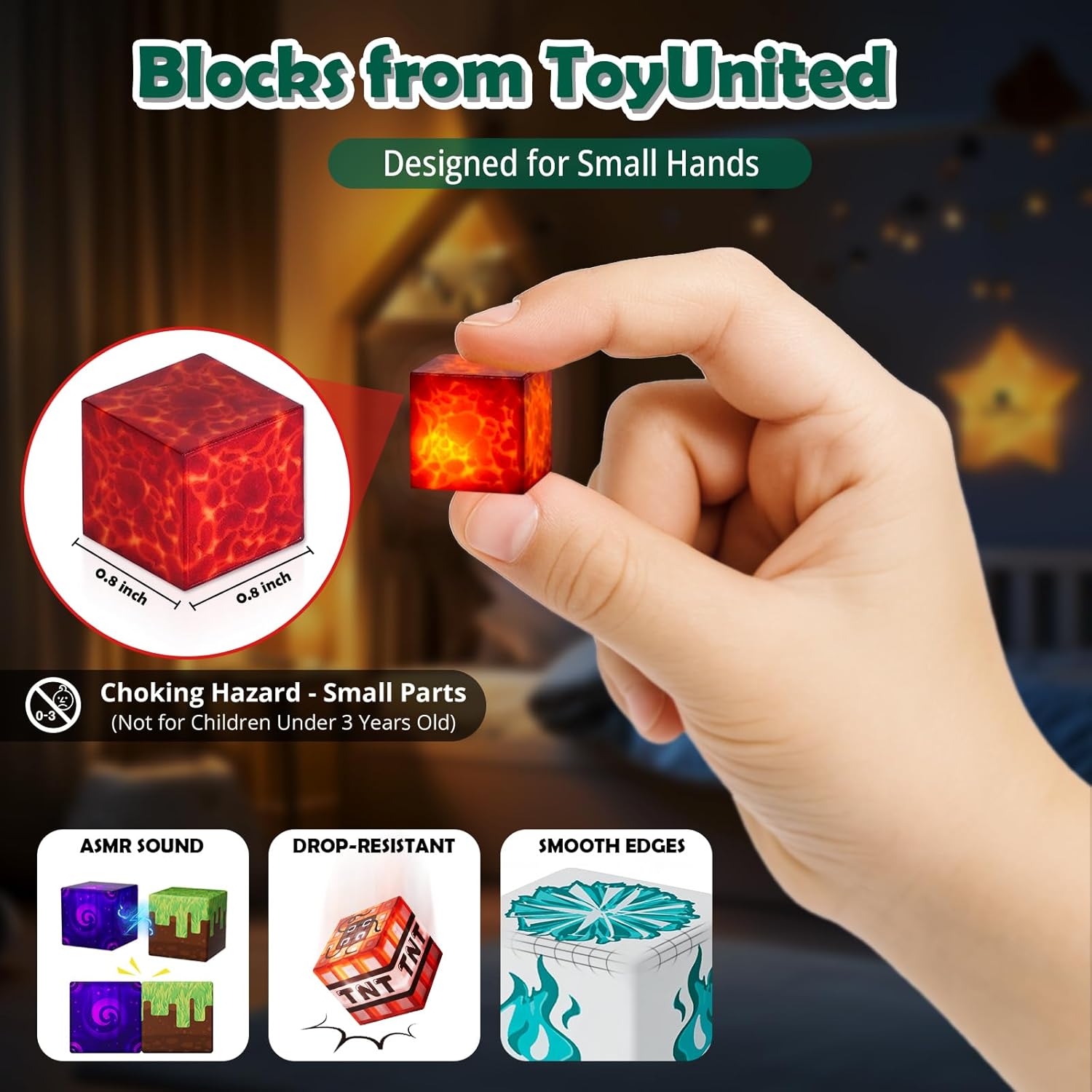 Thumbnail 6 de Four Themes Magnetic Blocks with 8 Baseplate Light Blocks – Magnetic Building Cubes for Kids (Age 3+)