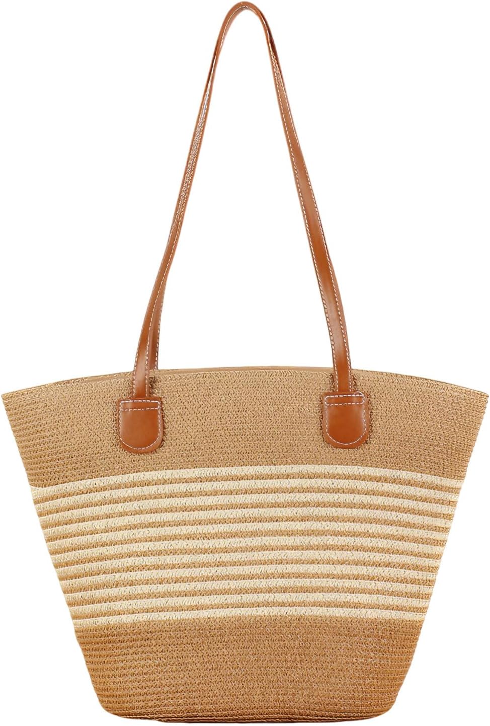 Detalle de Pahajim Summer Handbags for Women Large Tote Bag – Straw, Zip Closure, Ideal for Beach, Travel and Shopping