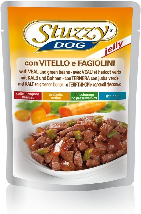 Detalle de Stuzzy Cibo Umido per Cani con Manzo in Gelatina in Busta – 24 x 100 g
