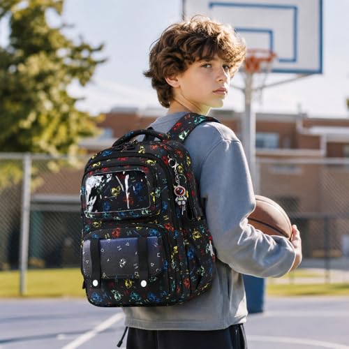 Detalle de Sisipoet Sac à Dos Cartable Garçon Imperméable pour Collège et Lycée