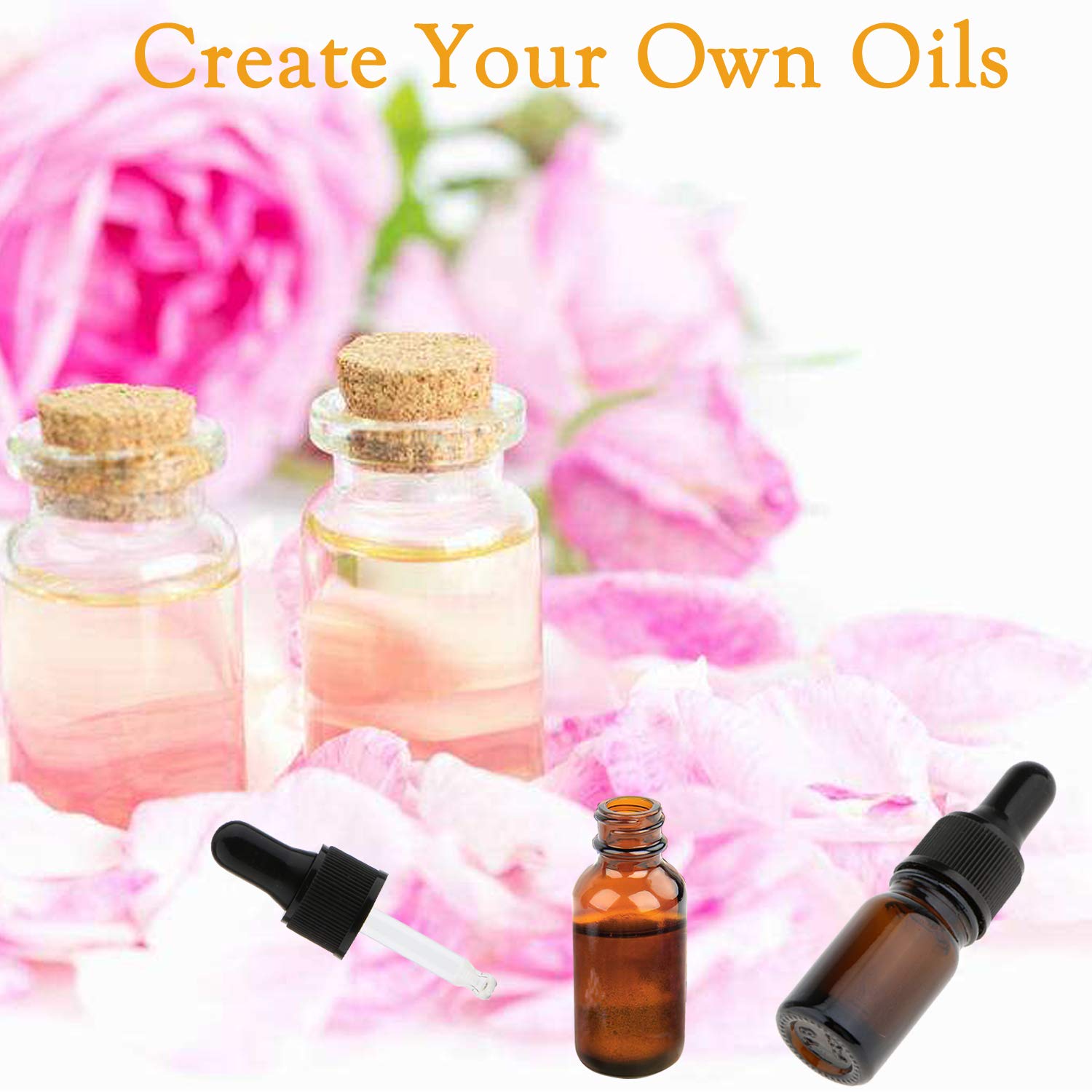 Thumbnail 5 de Alledomain 10ml Amber Glass Bottles