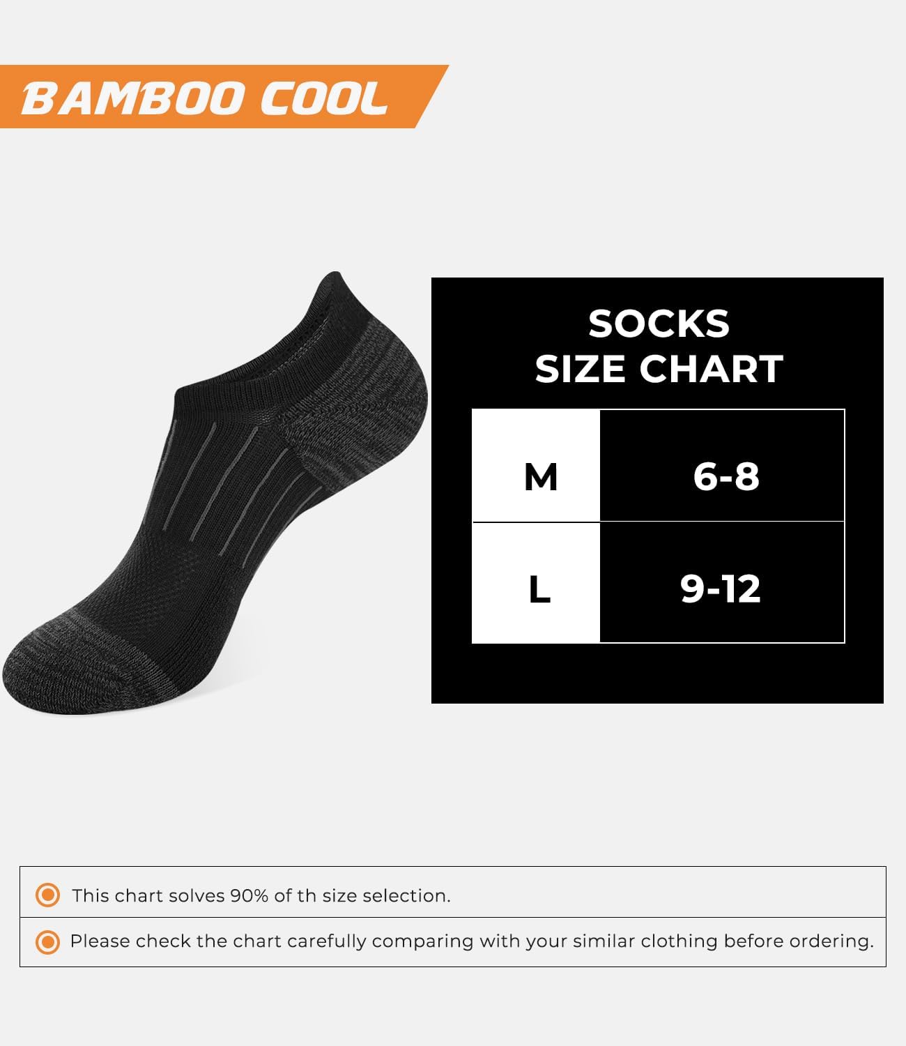 Thumbnail 6 de BAMBOO COOL No Show Socks for Men – Low Cut Ankle with Non-Slip Grip