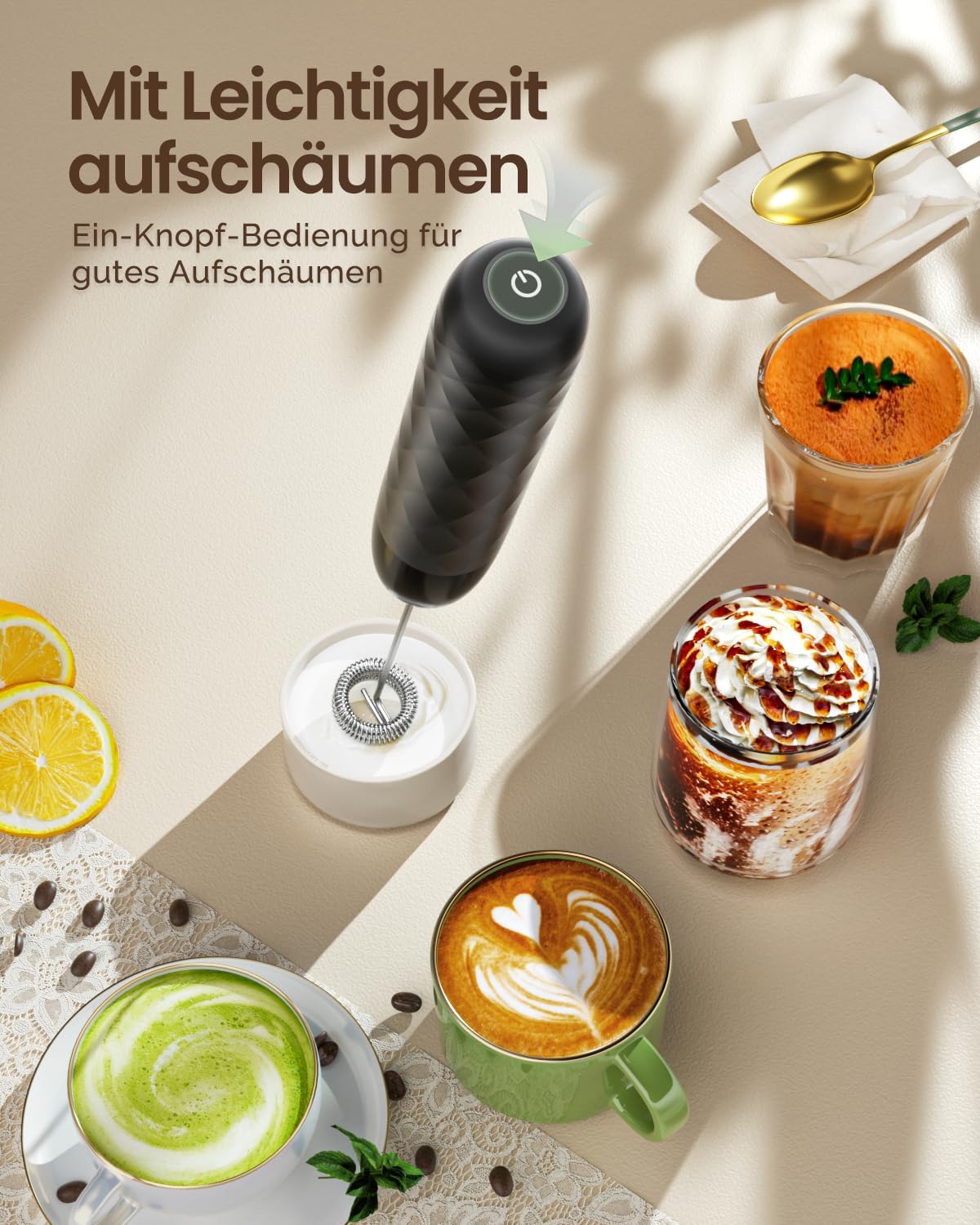 Thumbnail 2 de Maestri House LunaFro Mini Milchschaumförderer – kompakt, USB-C geladen