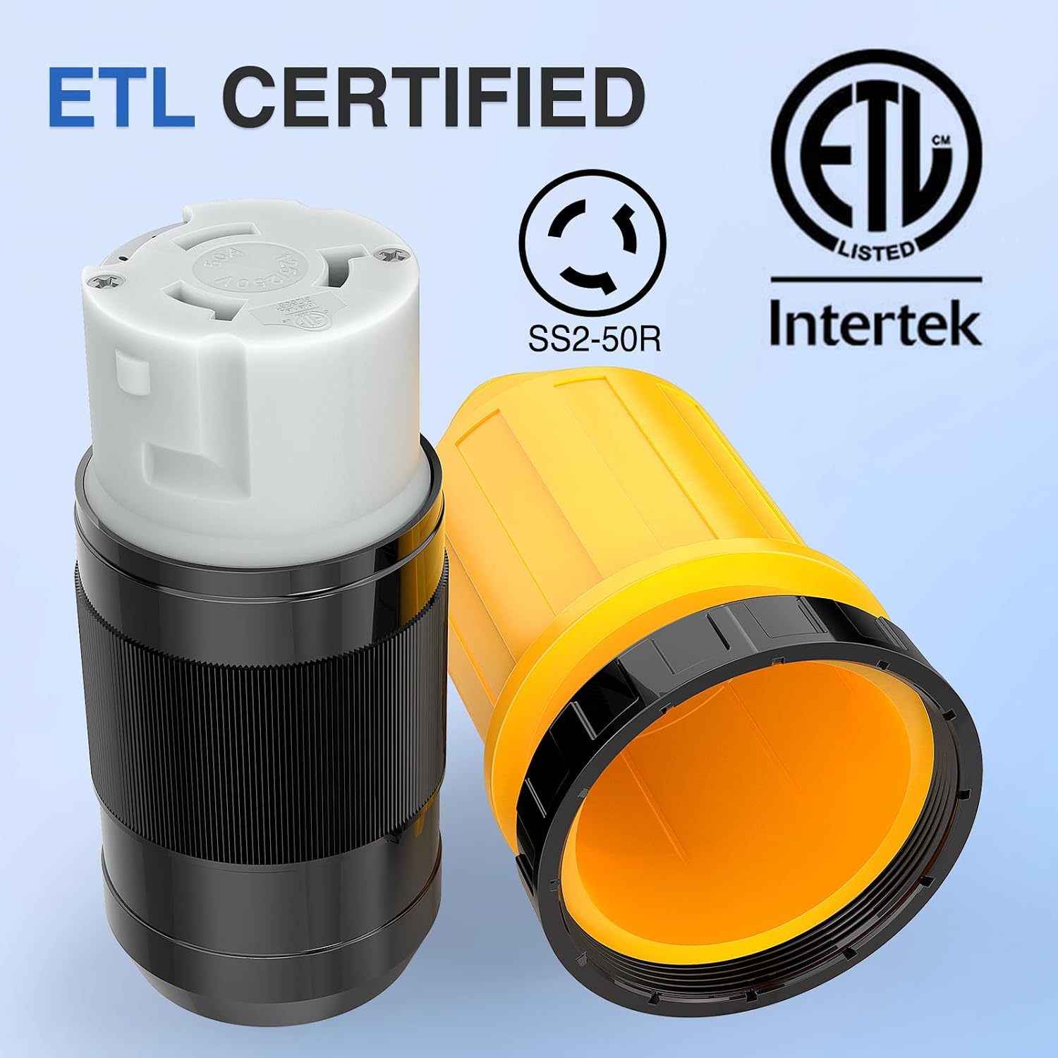 Thumbnail 3 de Nilight 50A RV Power Cord Twist Lock Plug with Boot Locking Cover (NEMA SS2-50R) ETL Listed
