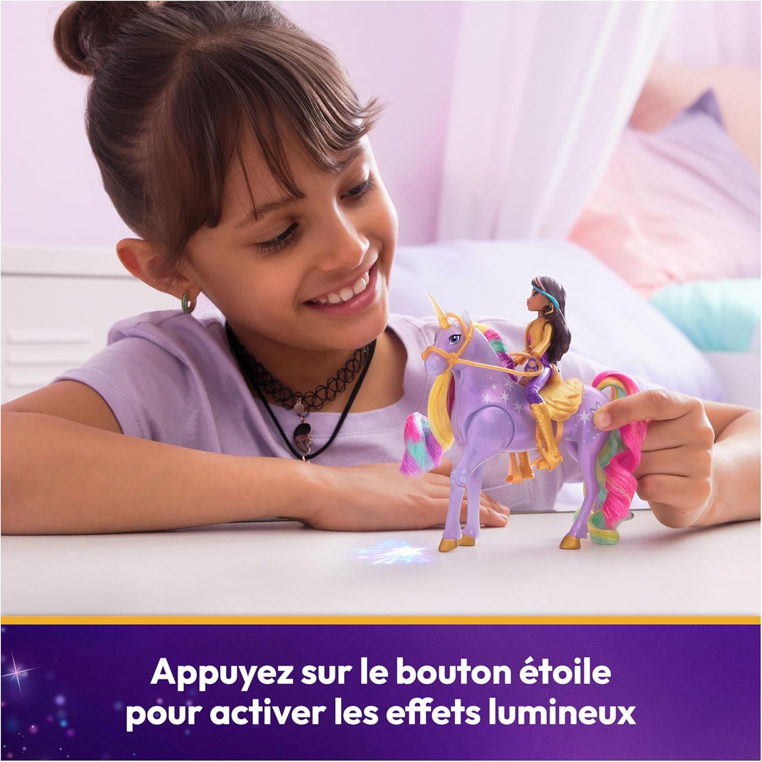 Thumbnail 3 de Licorne Wildstar avec lumières et poupée Sophia (11,5 cm) – Unicorn Academy, L’École des Licornes