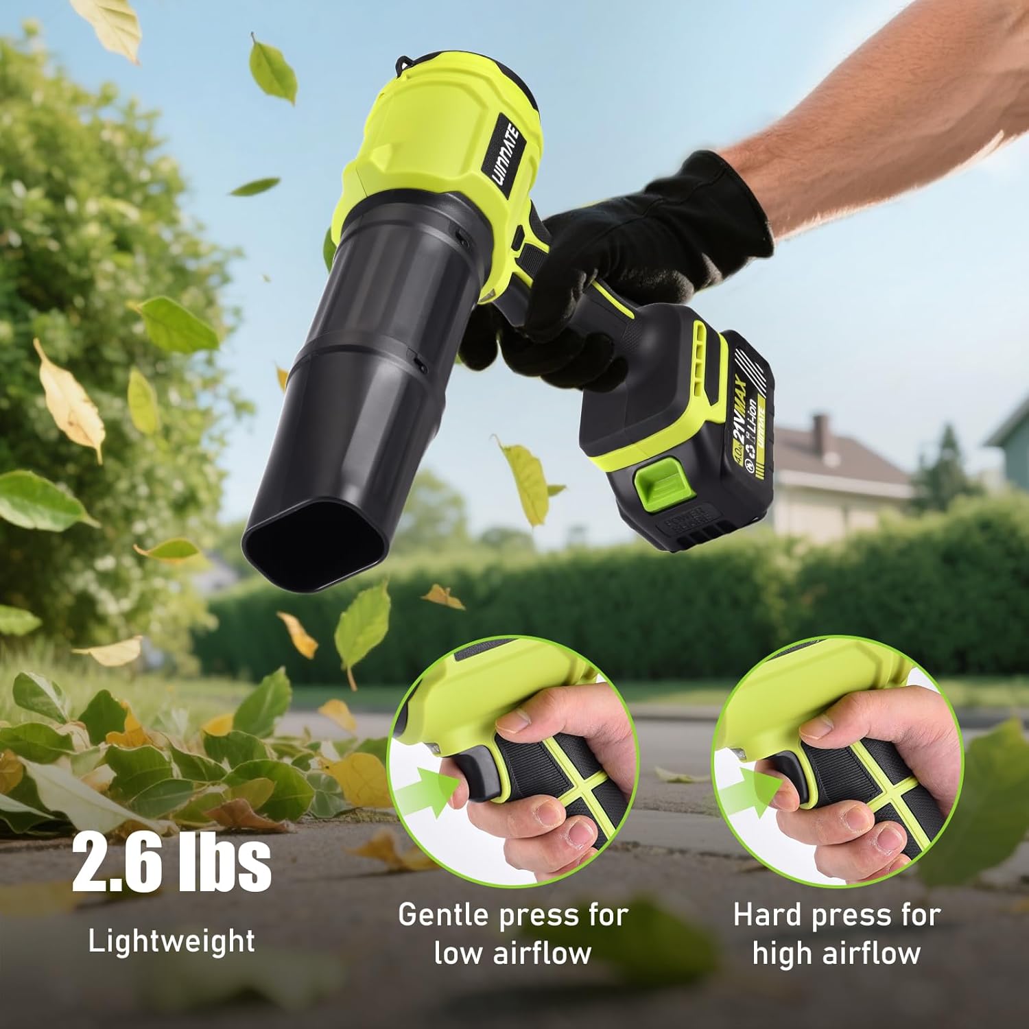 Thumbnail 4 de Uinnate Leaf Blower 21V 4000mAh Lightweight