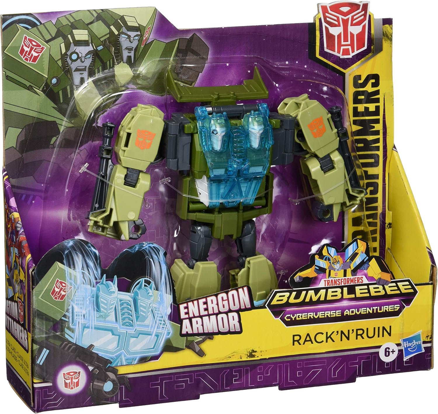 Thumbnail 4 de Hasbro Transformers Cyberverse ラックンルイン エネルゴンアーマーアップフィギュア