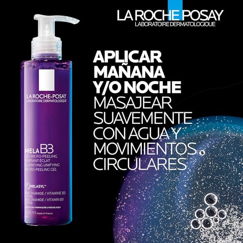 Detalle de La Roche-Posay Gel Limpiador Mela B3 200 ml: purifica, suaviza y renueva la piel