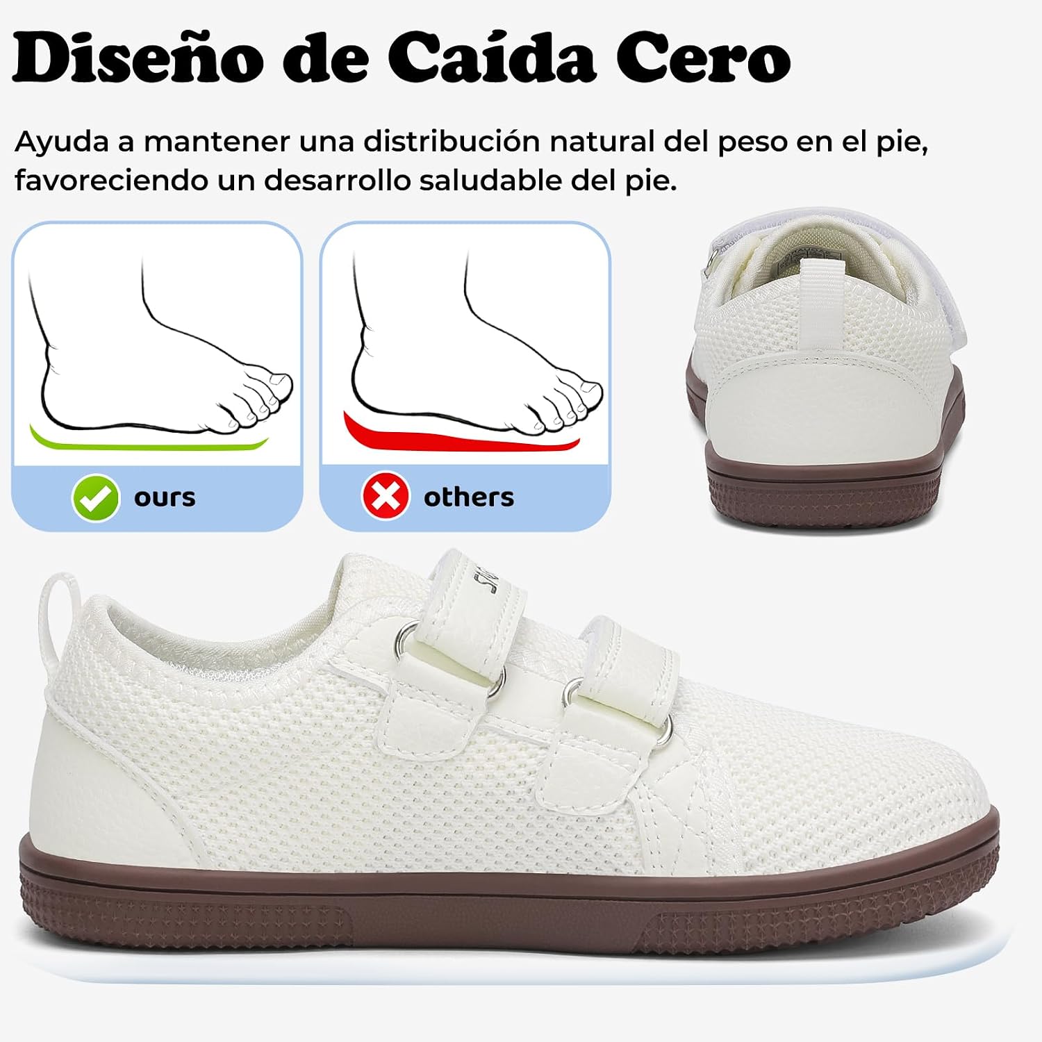 Detalle de SAGUARO Zapatillas Barefoot Niños Zero‑Drop Gr.25‑35