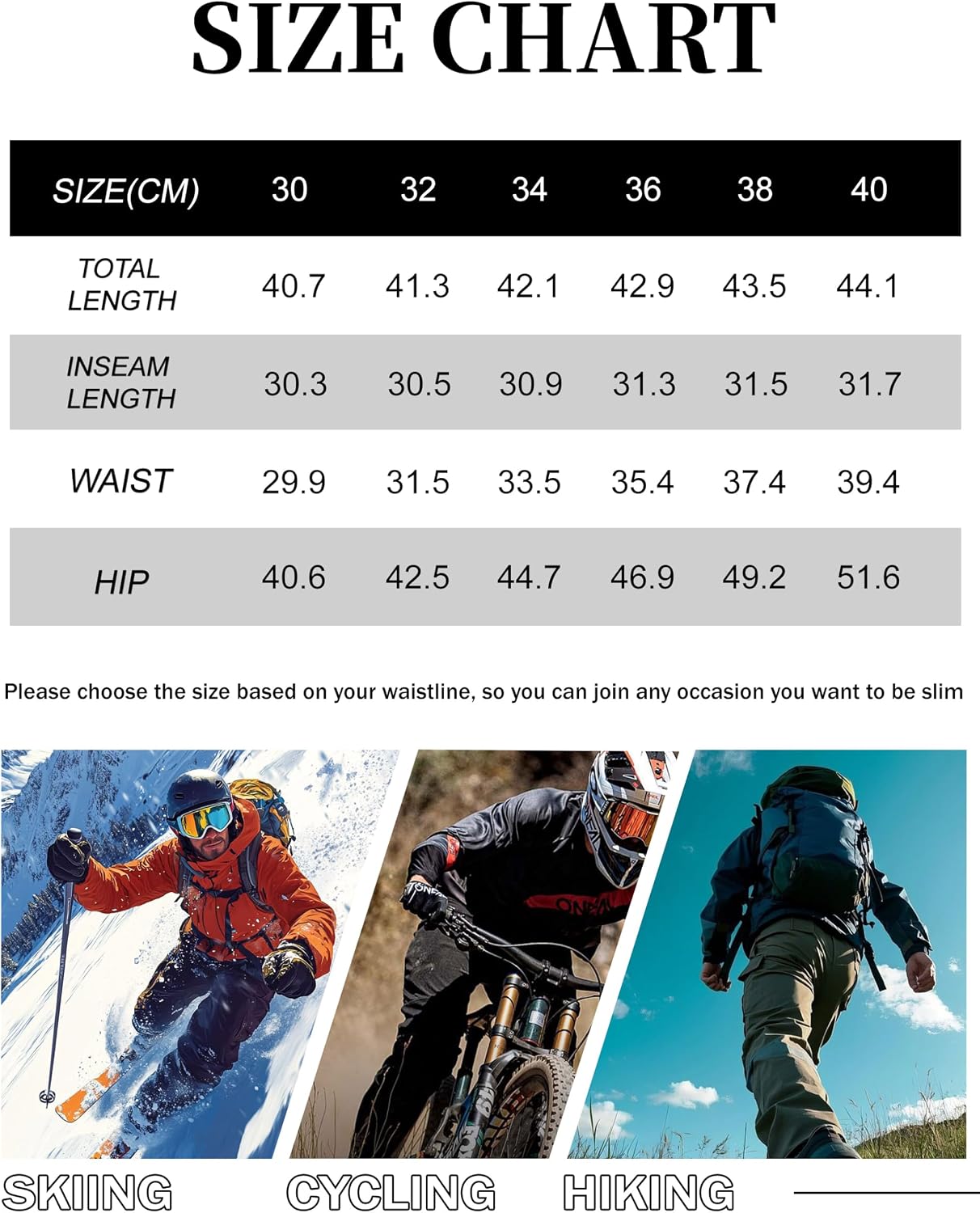 Detalle 2 de TACVASEN Men's Outdoor Winter Trousers water-resistant hiking trousers