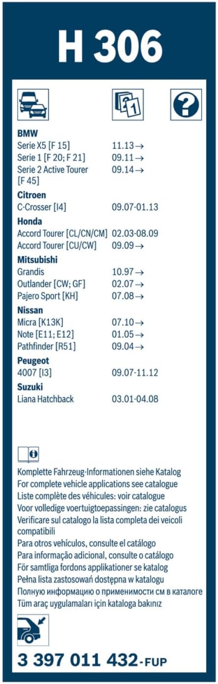 Thumbnail 2 de Bosch Rear H306 Heckscheibenwischer 300 mm