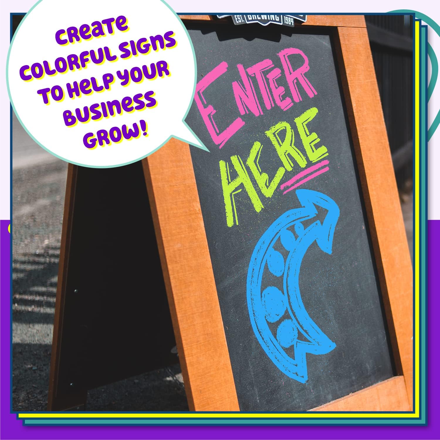 Thumbnail 3 de Chalk Pens neon markers 10 pack, chalk