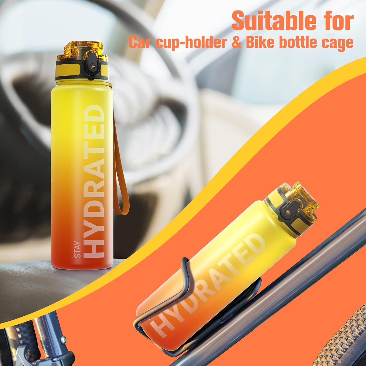 Detalle de Sahara Sailor WBW005 Tritan Sports Water Bottle, 25oz with Time Markers