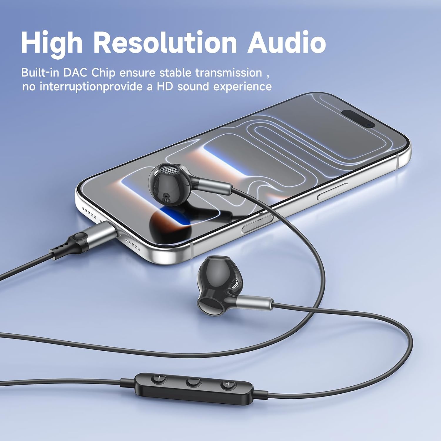 Thumbnail 6 de USB-C Headphones for iPhone and Galaxy: In-Ear Earphones with Microphone and Volume Control