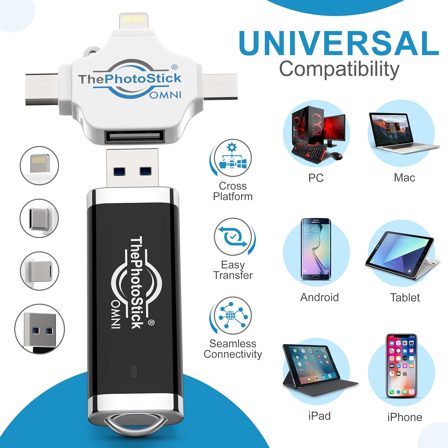 Detalle 2 de ThePhotoStick Omni 128GB: Automatic Photo & Video Backup Across Your Devices