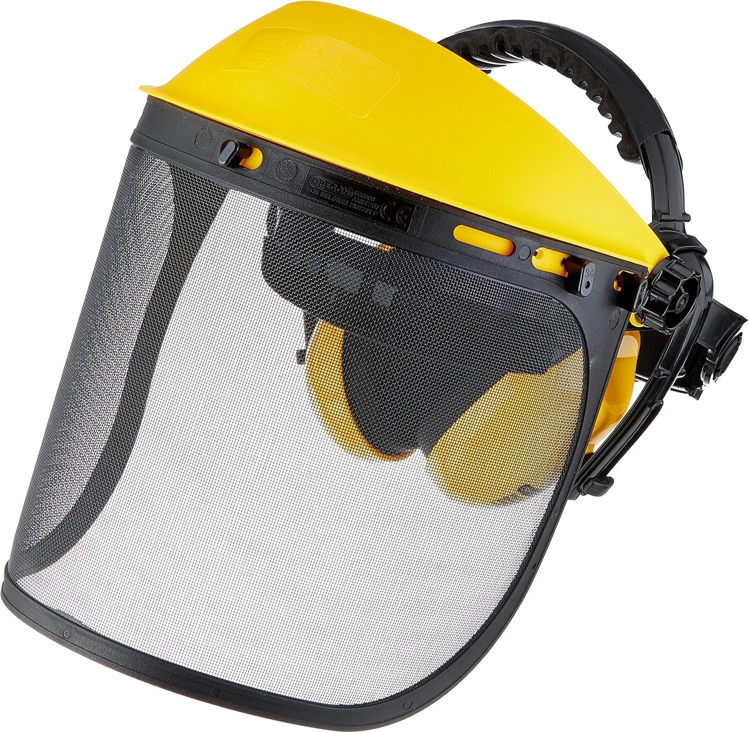 Protection combinée Oregon: serre-tête, protège-oreilles antibruit et visière en maille acier, écran facial réglable