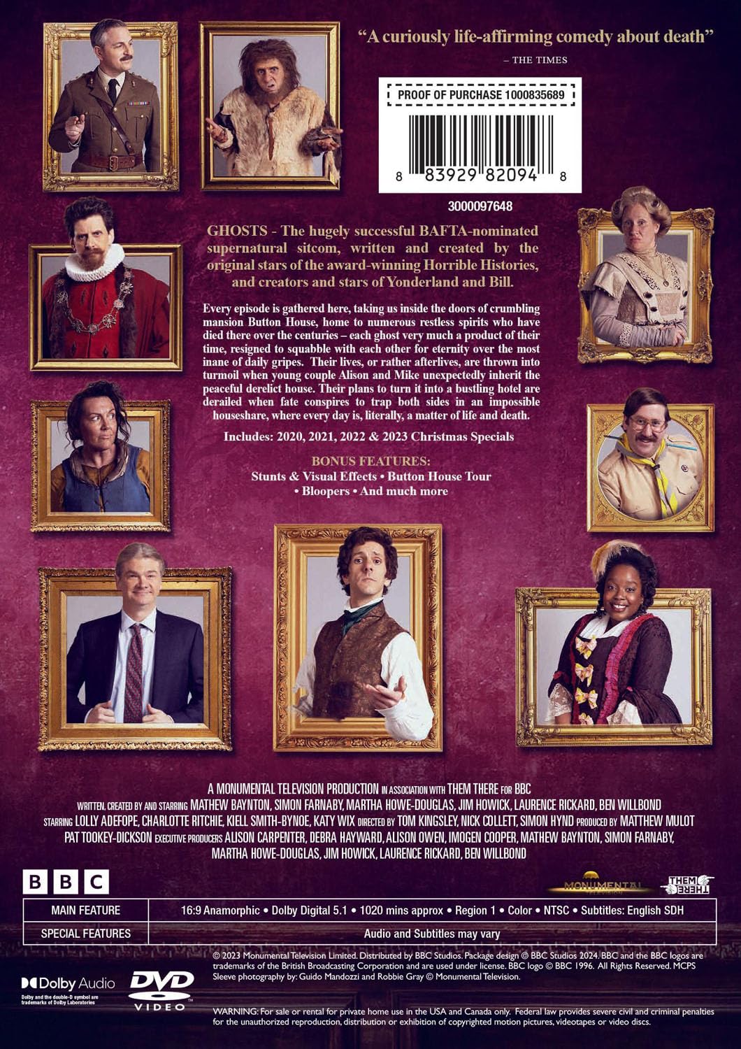 Detalle 1 de Ghosts: The Complete Series 883929820948 DVD, 5-Disc Comedy Set