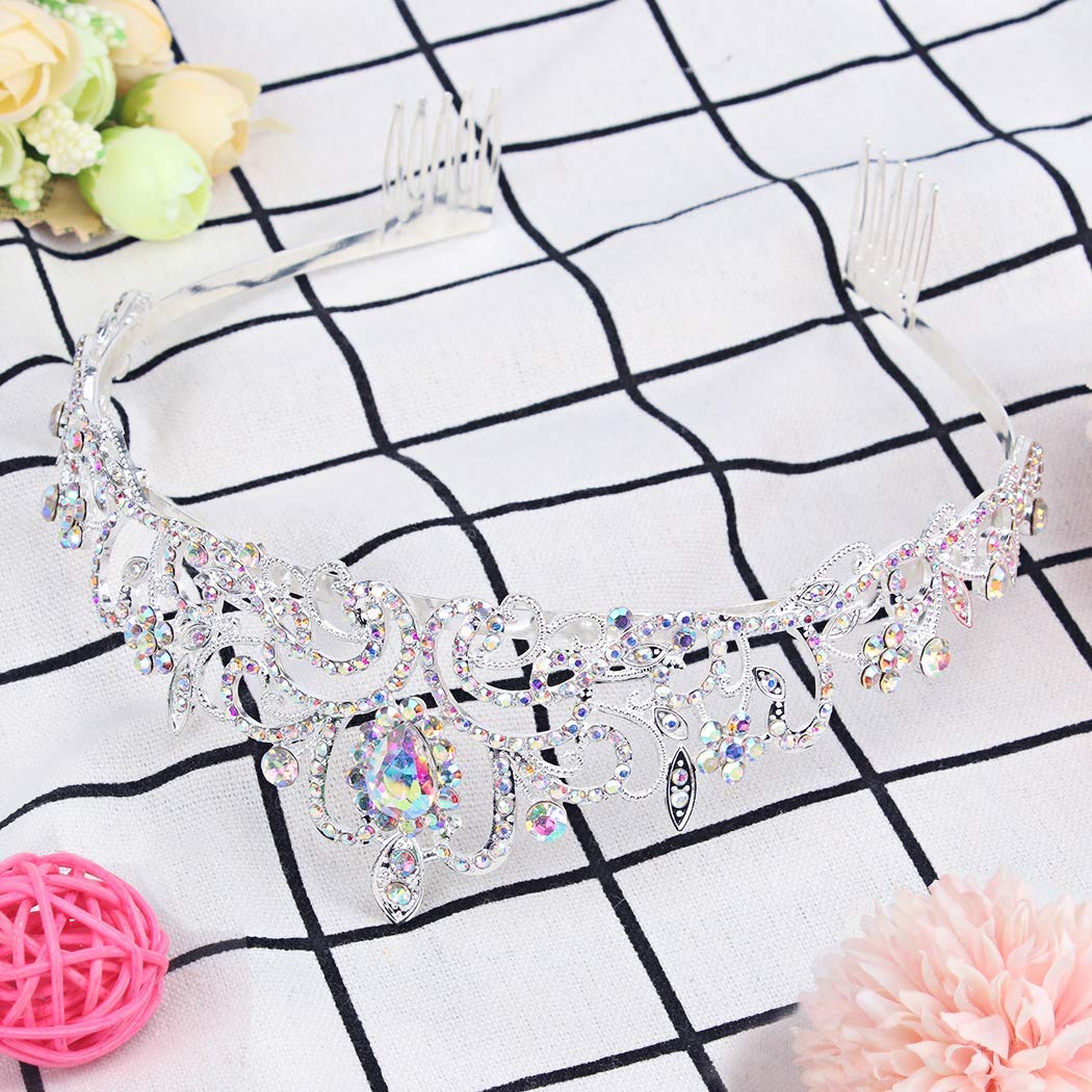 Detalle de Didder Didder-Beauty-EF296-W Crystal Tiara with AB Rhinestones and Hair Combs