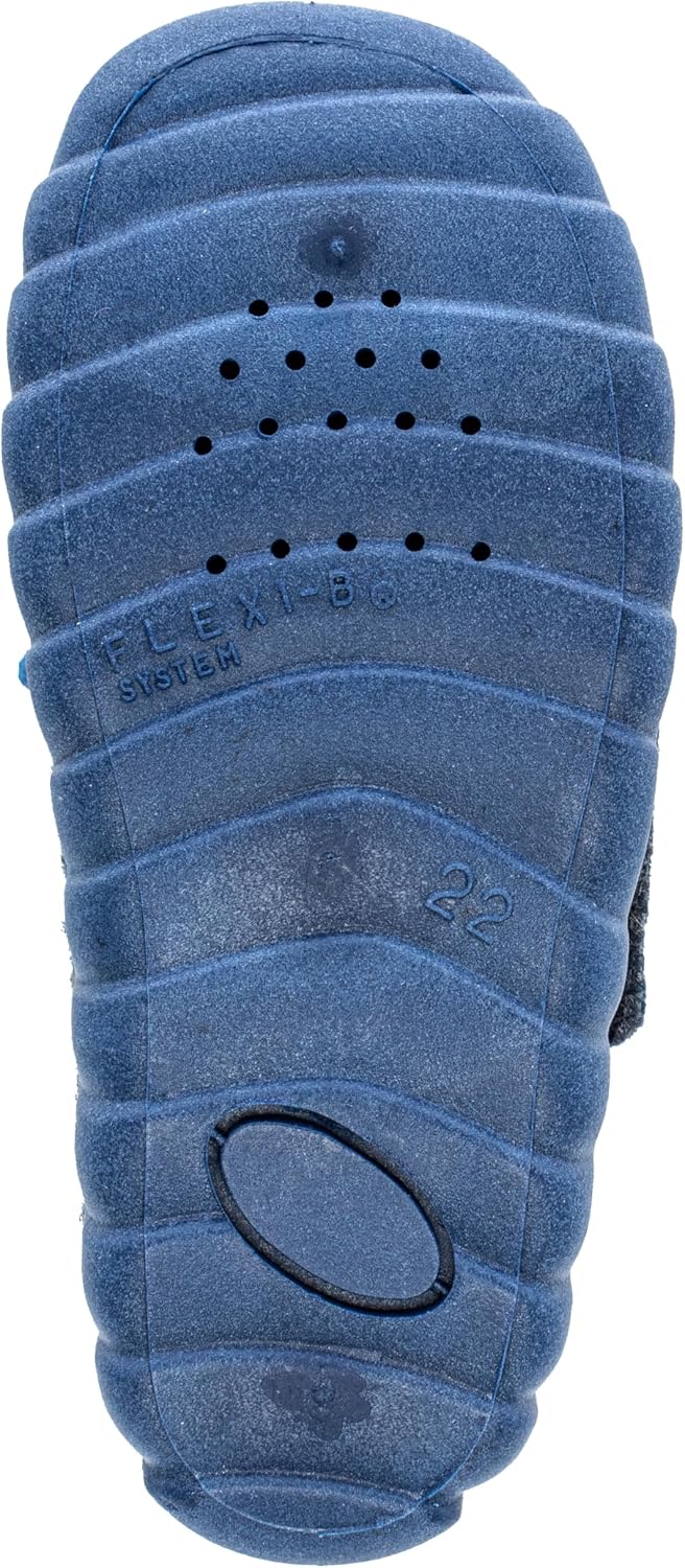 Detalle de Fischer Kinder Hausschuh Jungen-Stiefel mit Drachen-Applikation und Flexi-Auftritt