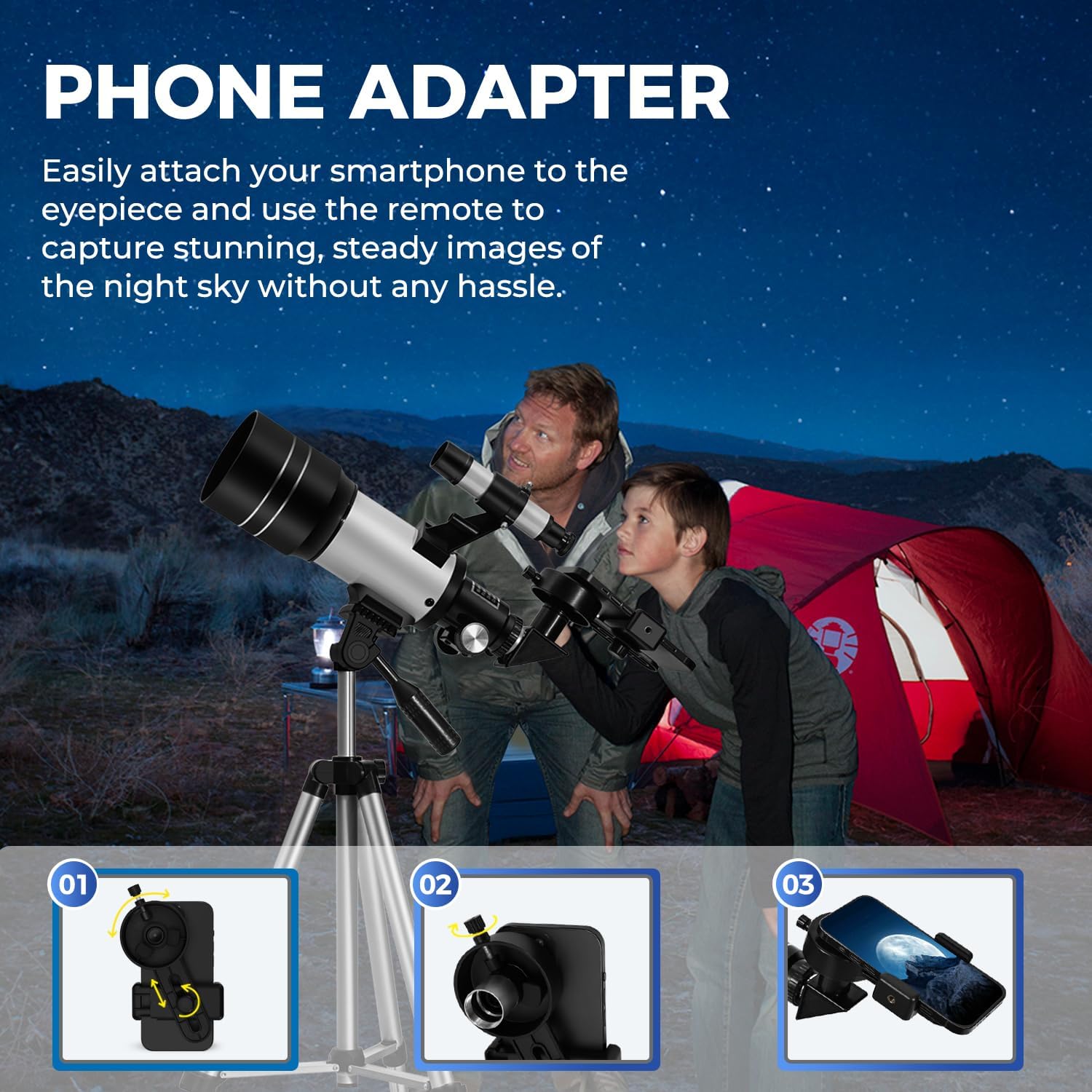 Thumbnail 4 de ESAKO 70mm beginner telescope with tripod