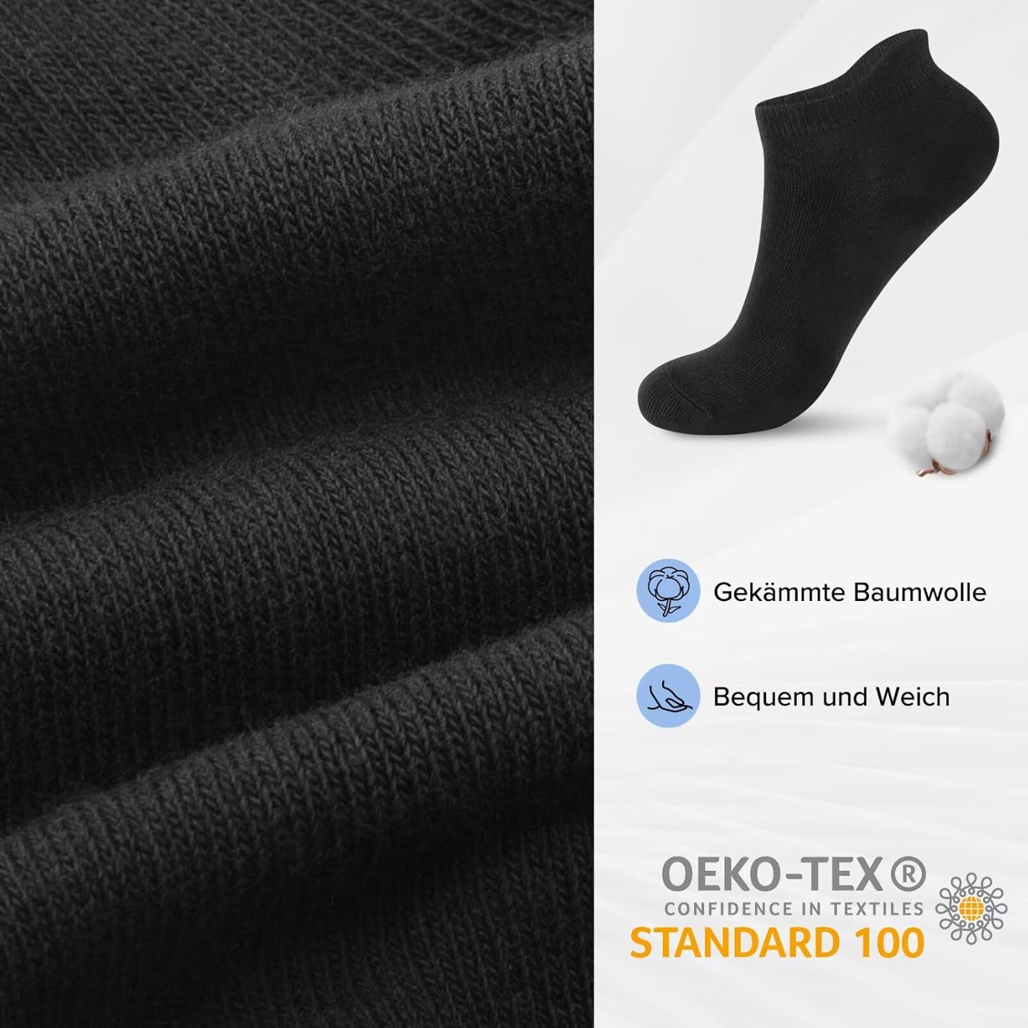 Detalle de YouShow Sneaker Socken 10 Paar Unisex
