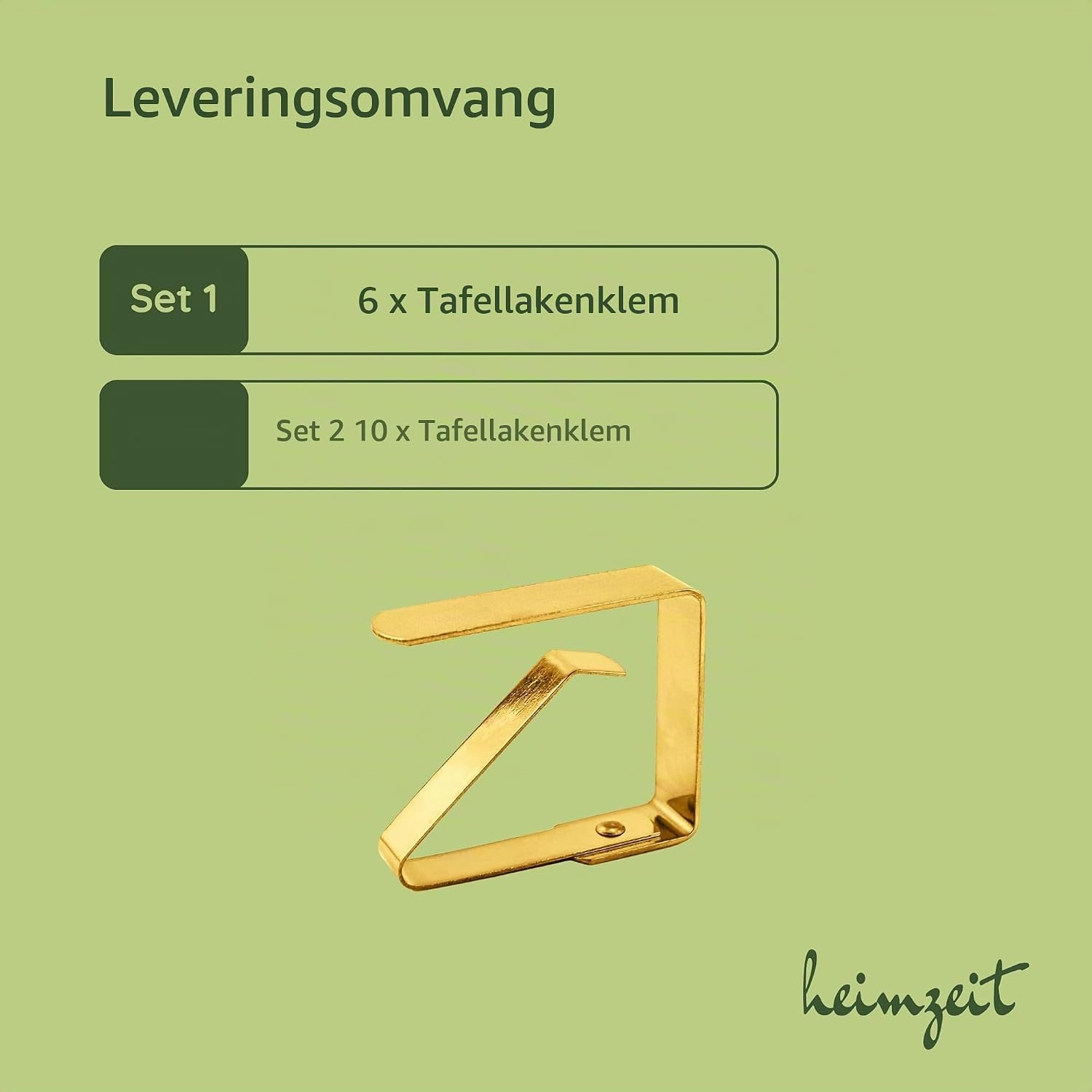 Thumbnail 4 de heimzeit table_clamp_gold_10P tafelkleedklemmen, goudkleurig roestvrij staal, set van 10