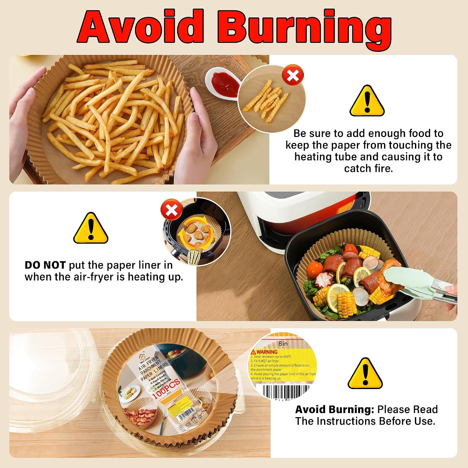 Thumbnail 1 de Air Fryer Liners 100PCS