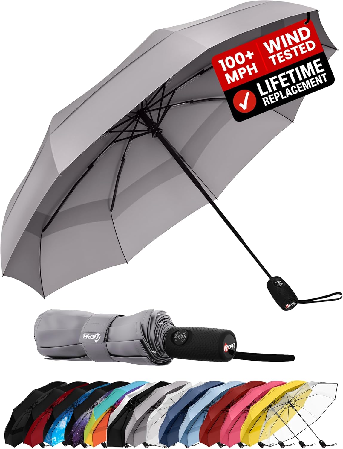 Thumbnail 6 de REPEL Windproof Travel Umbrella 85MPH ☂