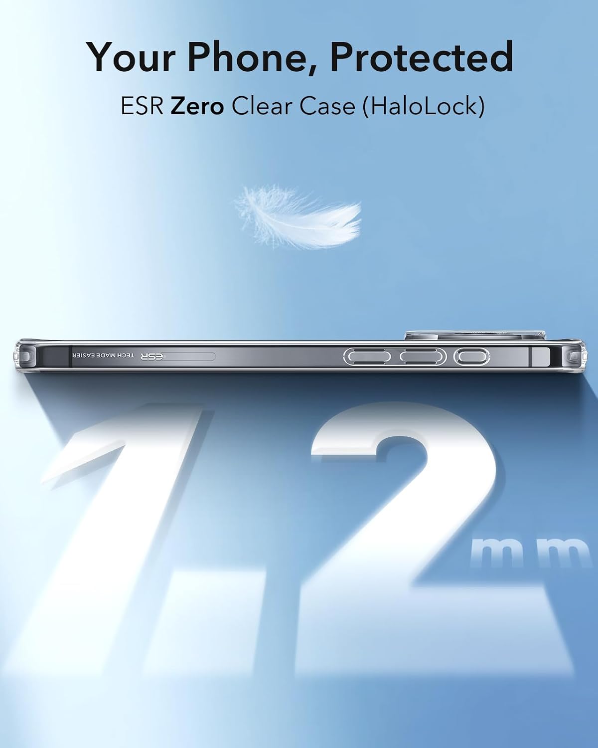 Detalle de ESR for iPhone 16 Pro Case with MagSafe — Clear, Ultra‑Thin, Shockproof