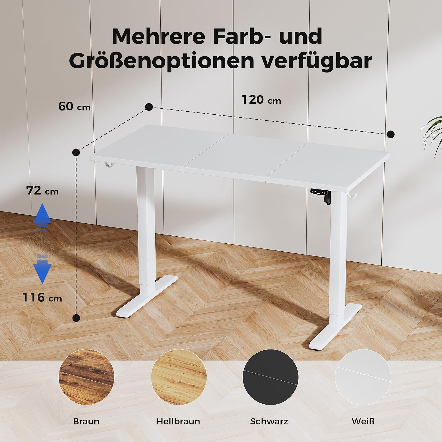 Thumbnail 4 de Agilestic Höhenverstellbarer Schreibtisch 120×60 cm, elektrisch