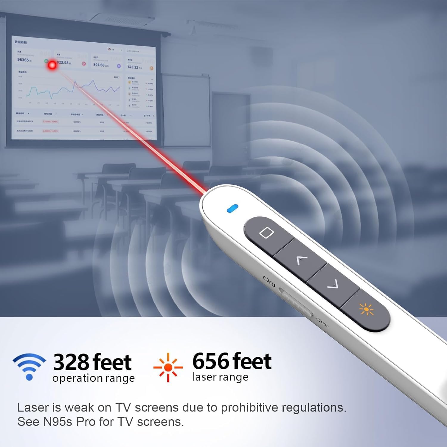 Thumbnail 1 de Norwii N27 wireless presentation clicker (USB-A, 2.4GHz) for PowerPoint and more