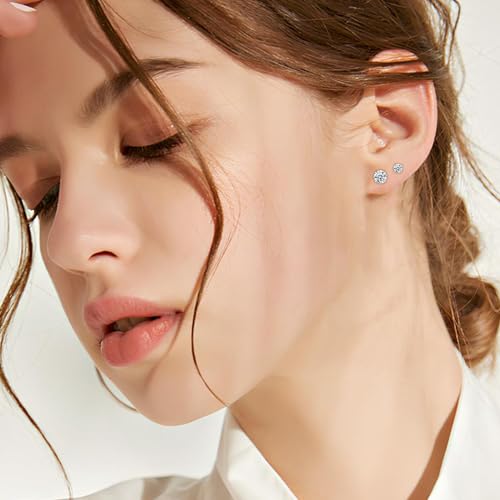 Thumbnail 6 de Ecripe 3 Pairs 925 Sterling Silver Earrings Set for Women