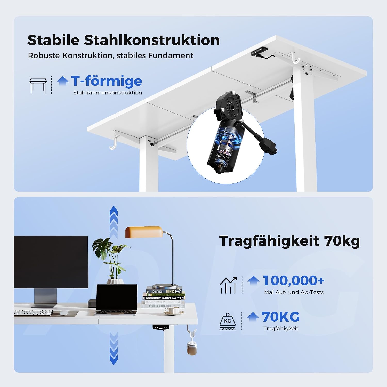 Thumbnail 2 de Agilestic Höhenverstellbarer Schreibtisch 120×60 cm, elektrisch