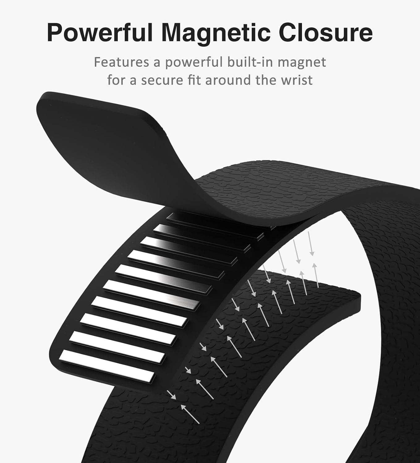 Thumbnail 2 de Magnetic Silicone Band for Apple Watch (42mm–38mm) with Strong Magnetic Clasp