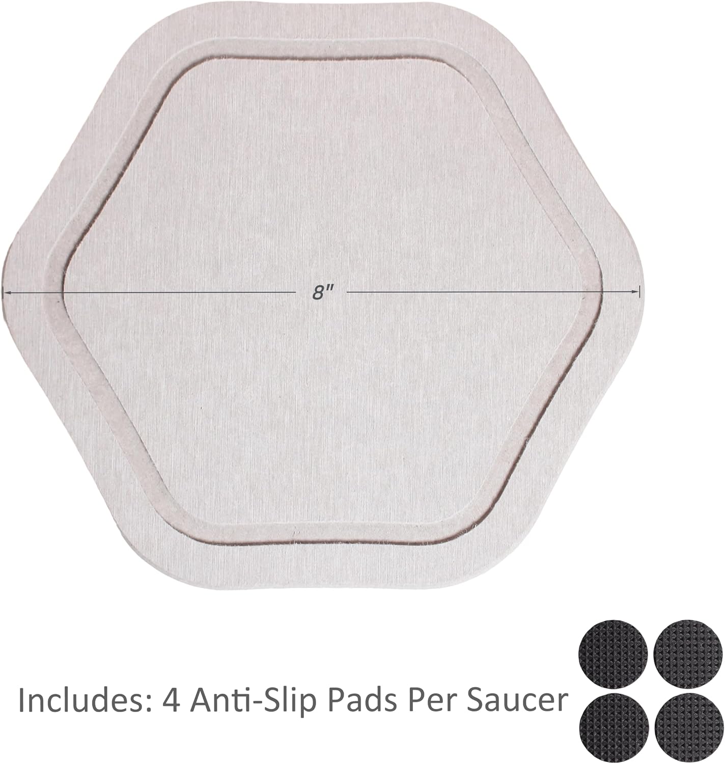 Detalle 2 de Xiaan Jiaju Plant Saucers, 2-Pack 8-Inch Diatomaceous Earth Plant Trays