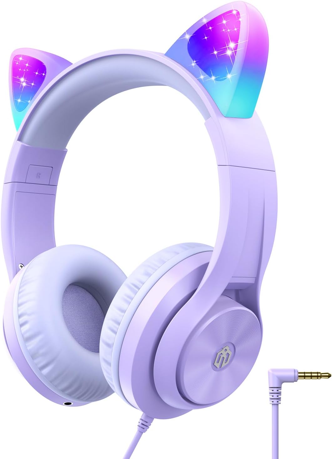 Thumbnail 5 de iClever Kids Headphones with Cat Ear LED Light Up: Safe, Shareable, and Foldable