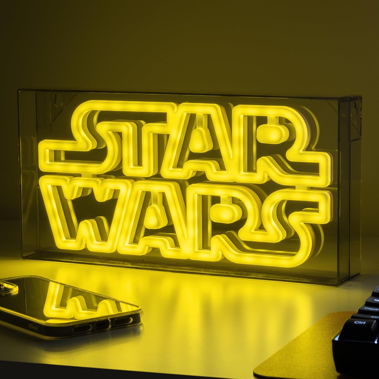 Detalle de Star Wars LED Neon Licht – Offiziell lizenziertes LED-Nachtzeichen, freistehend oder wandmontierbar
