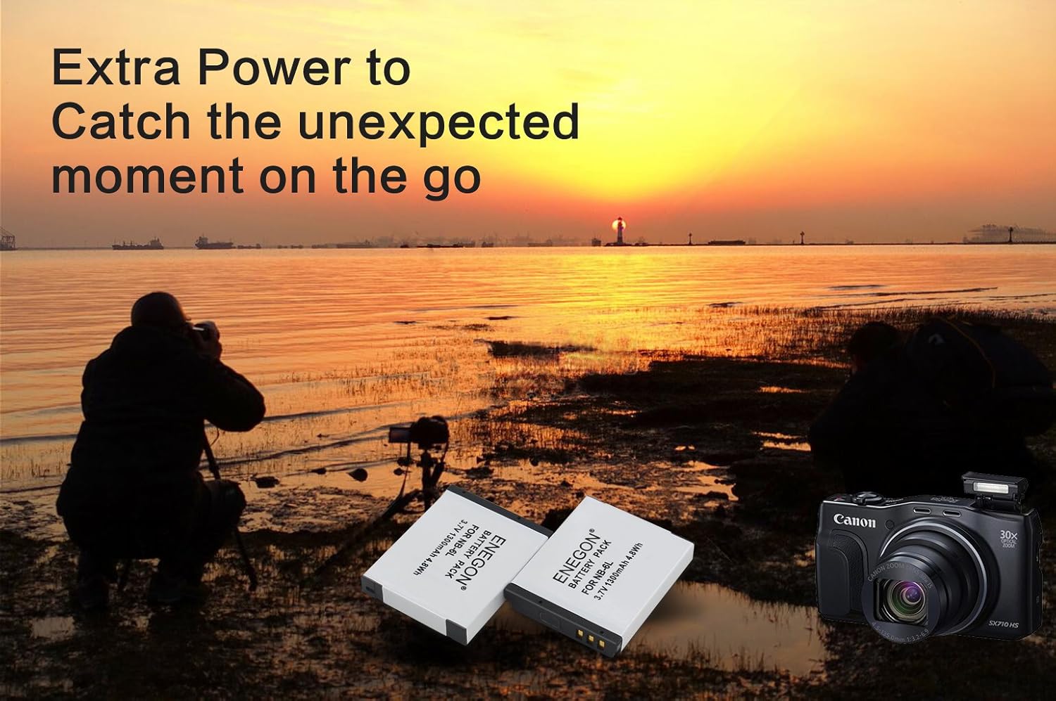 Thumbnail 6 de ENEGON Kit batterie 2 pacchi per Canon NB-6L per fotocamere