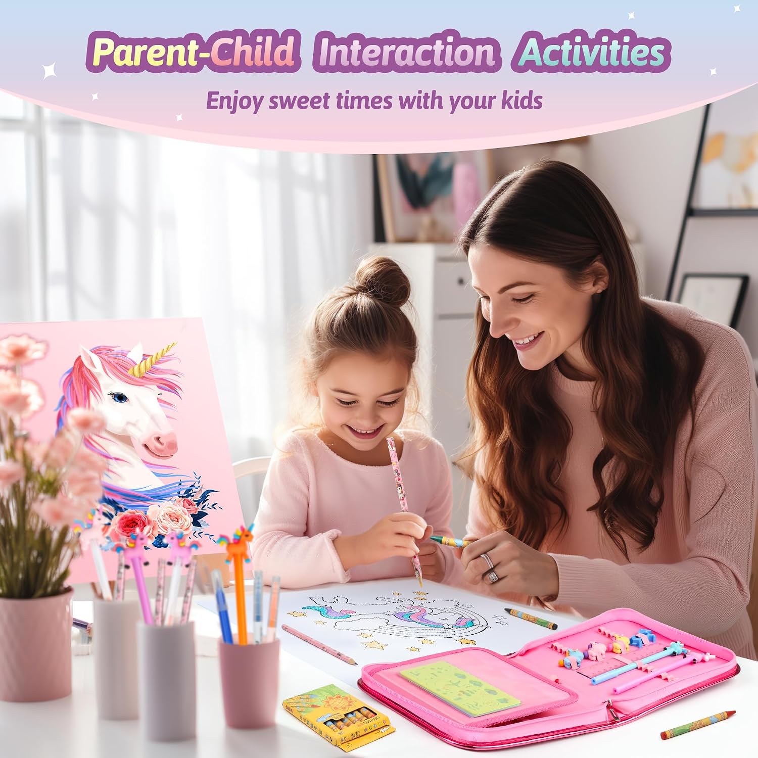 Thumbnail 1 de Hot Bee Colouring Pens: Unicorn-Themed Art Set for 4–7 Year Olds