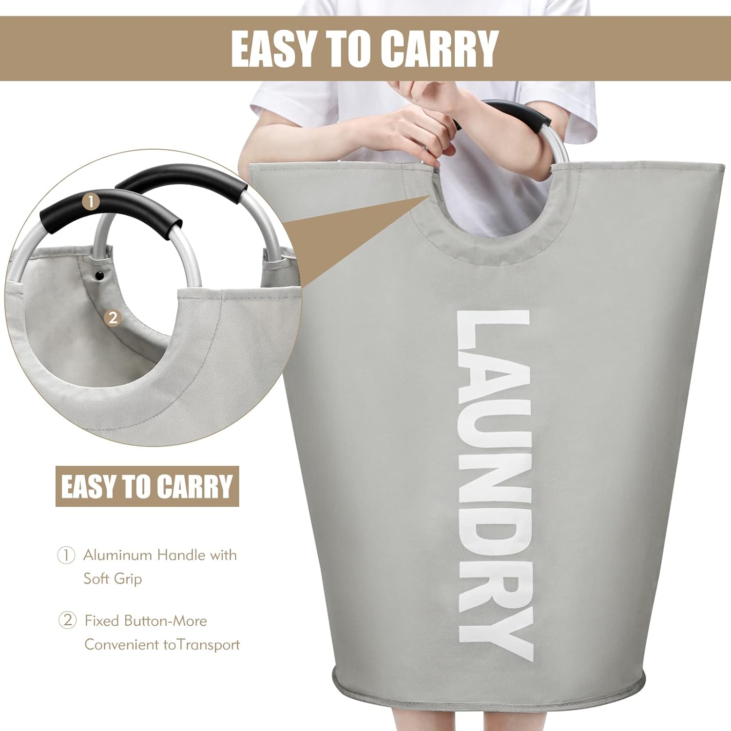 Thumbnail 4 de DOKEHOM 90L Large Laundry Basket