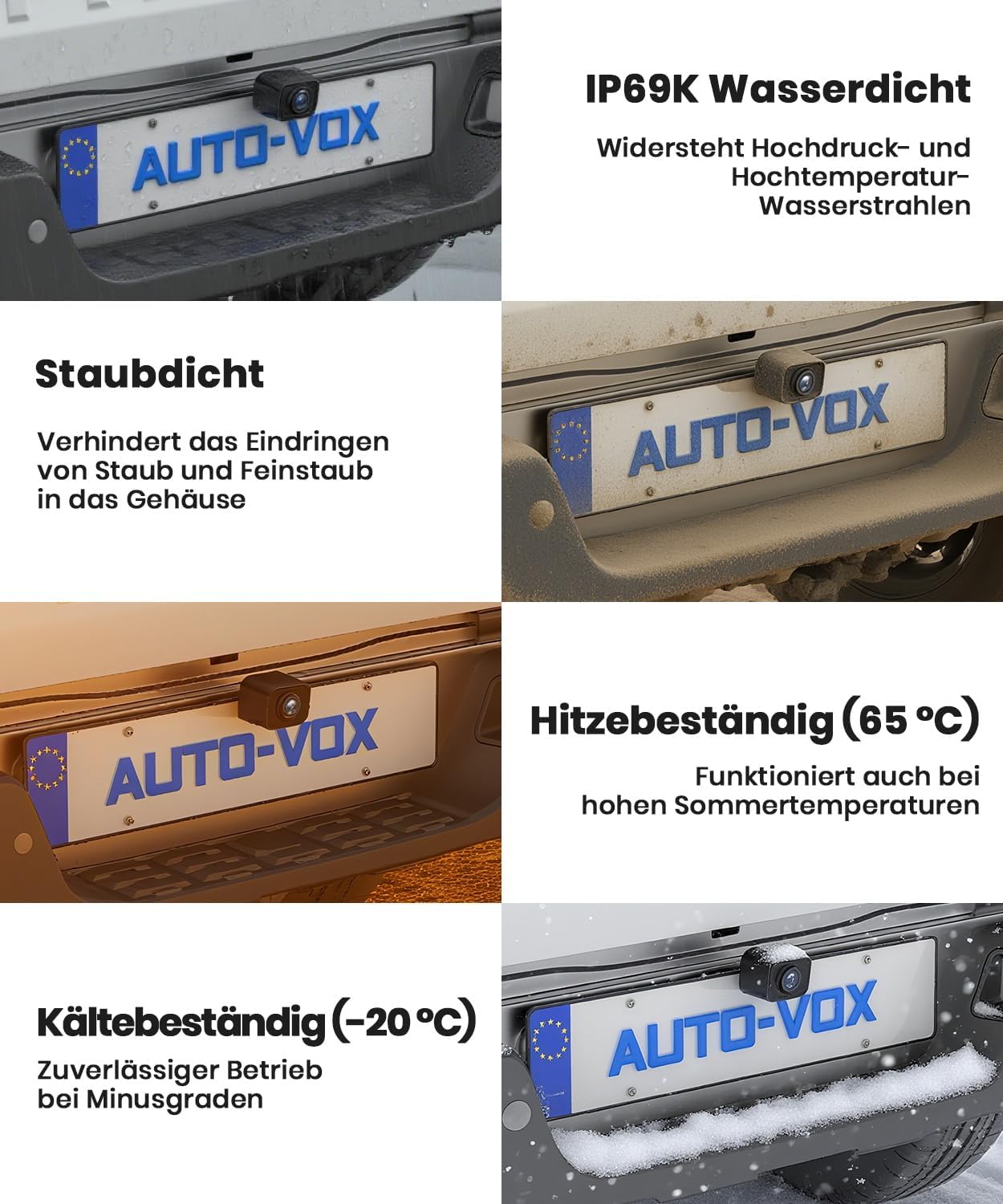Thumbnail 6 de AUTO-VOX Rückfahrkamera kabellos 5" 1080P Monitor