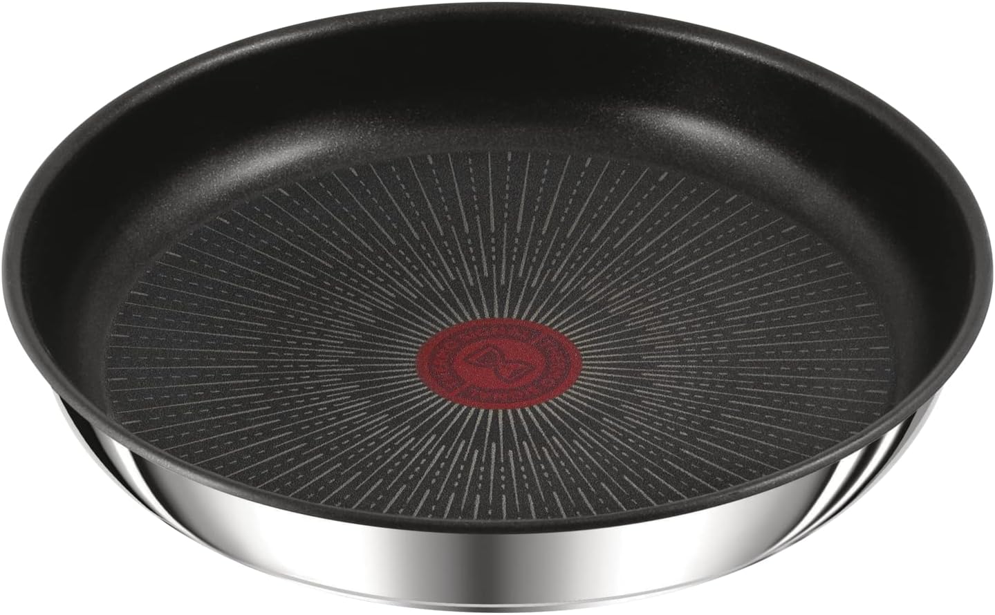 Tefal Ingenio Preference Poêle 26 cm – Induction, Revêtement antiadhésif Titan 6X, Acier inoxydable, Empilable, Indicateur Thermo-Signal