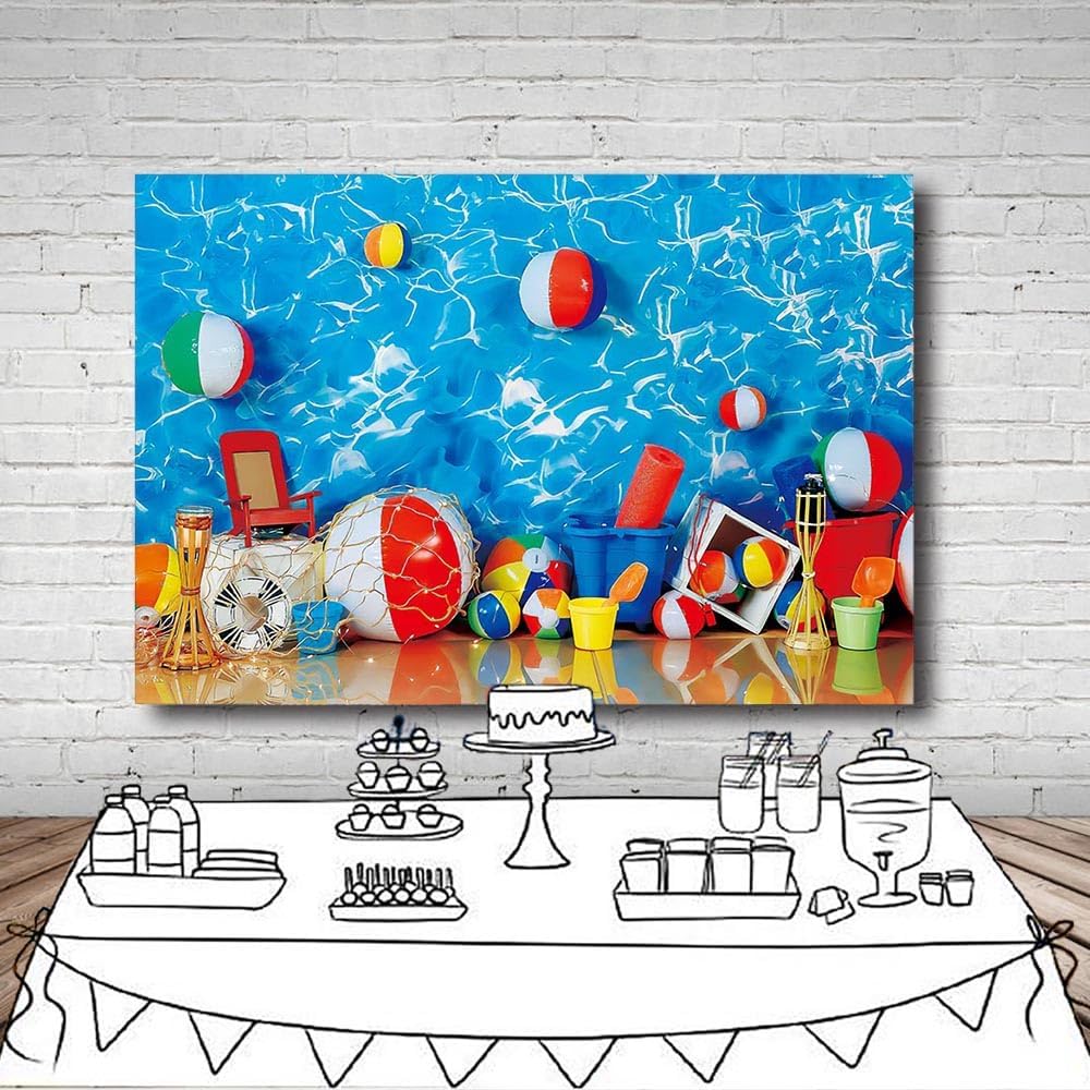 Detalle de MEHOFOND 7x5ft Summer Hawaiian Aloha Backdrop – Durable Polyester Photo Background for Parties and Portraits