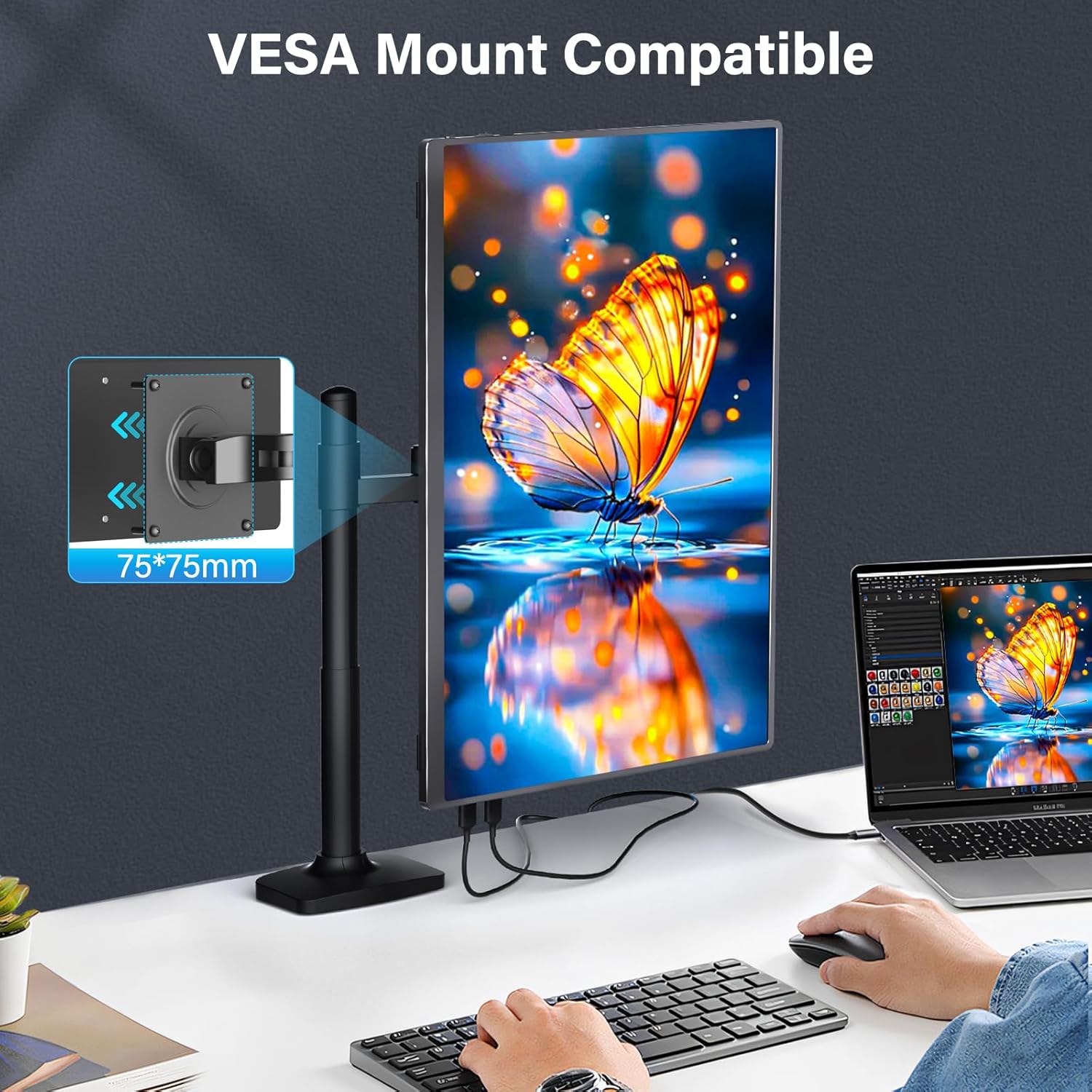 Thumbnail 6 de MOMODS 18.5-inch Portable Monitor (120Hz, 1080P FHD, USB-C & Mini HDMI) with Smart Cover and VESA support