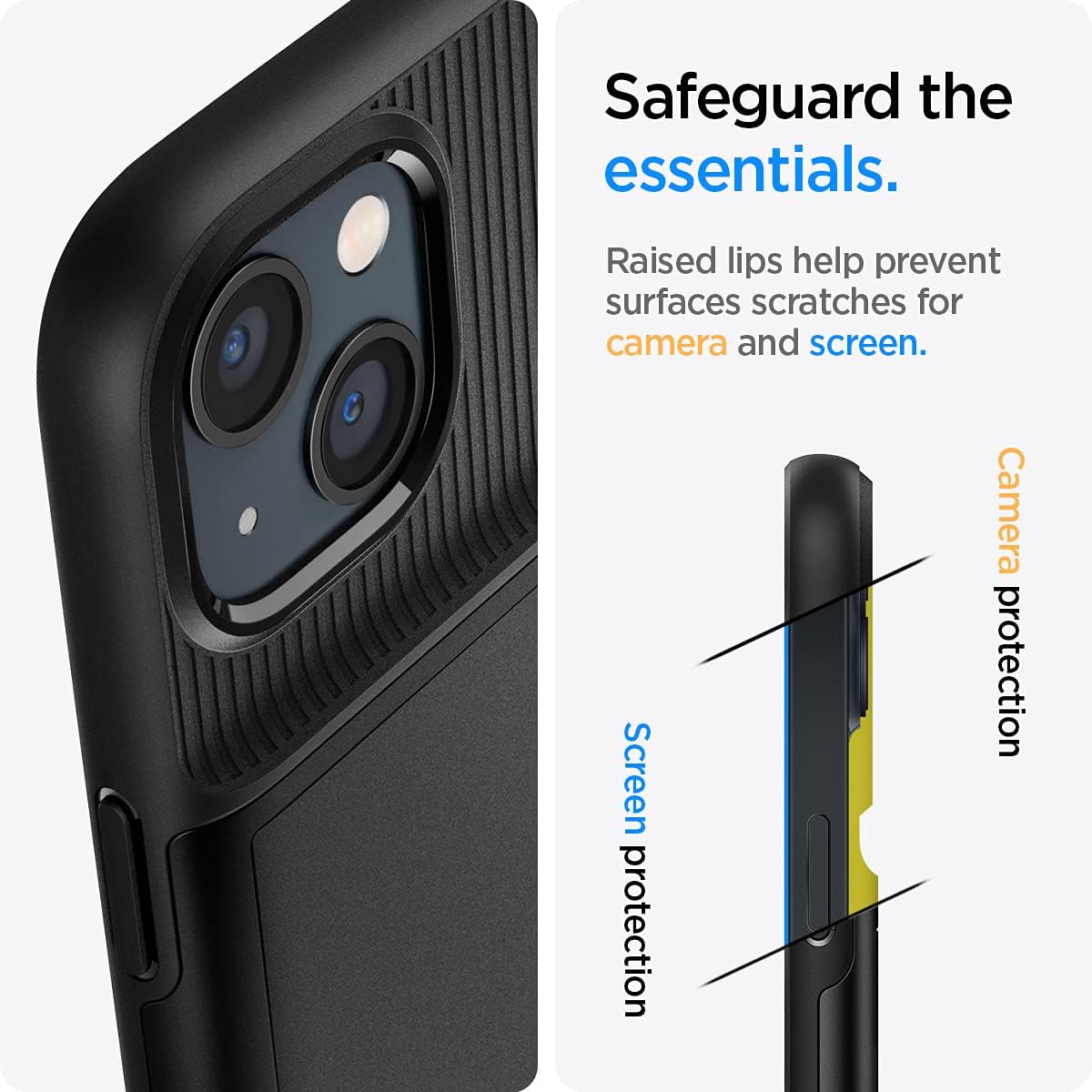 Detalle 2 de Spigen Slim Armor CS Coque pour iPhone 13 en noir