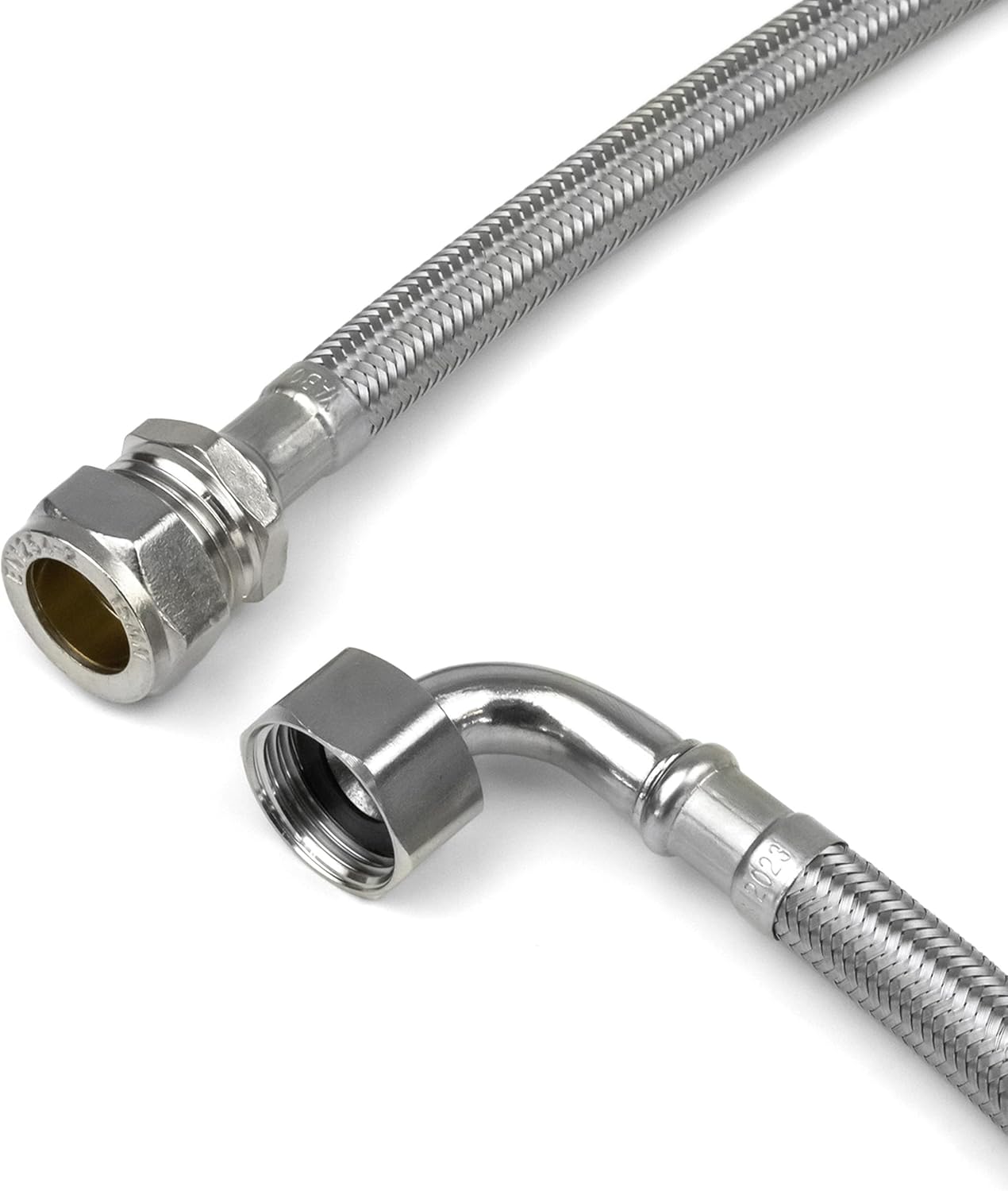 Xcel Home 1x WRAS Approved Elbow (90°) 1/2 x 15mm Compression x 500mm Flexible Pipe Connectors