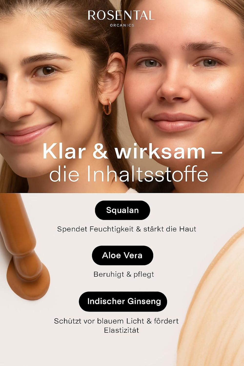 Thumbnail 6 de ROSENTAL ORGANICS BB Serum (30ml) – 2-in-1 Make Up & Skincare mit Squalan, Aloe Vera & Ginseng